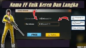 5000 Nama Unik dan Keren di Free Fire untuk Meningkatkan Profil Pemain