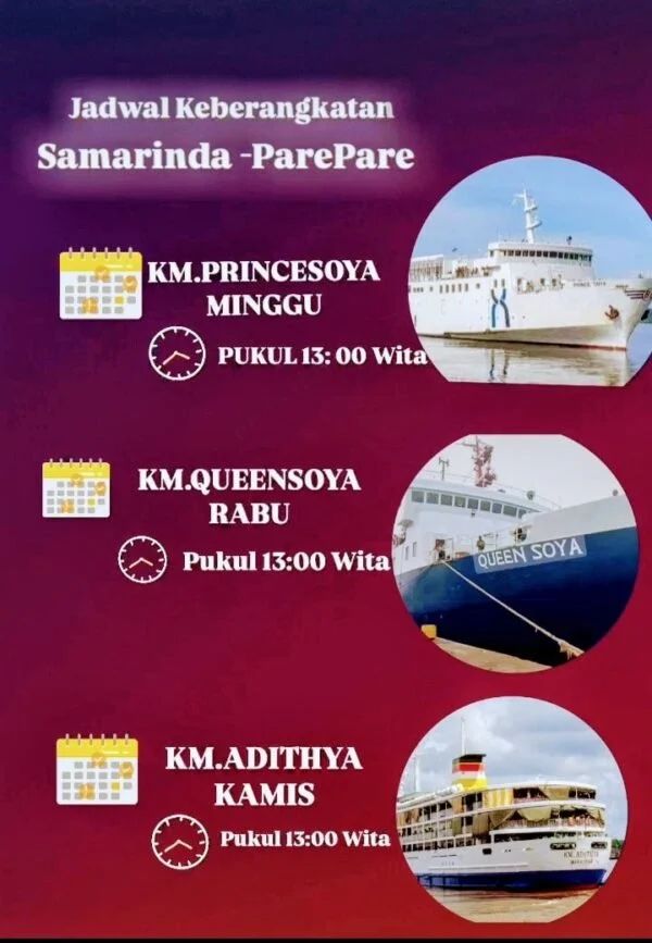Jadwal Kapal Juni 2026 Rute Samarinda–Parepare Lengkap Harga Tiket