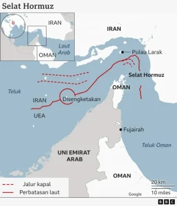 Iran Ancam Tutup Selat Hormuz Bagi Negara yang Dukung AS Menggunakan Aset Teheran yang Dibekukan