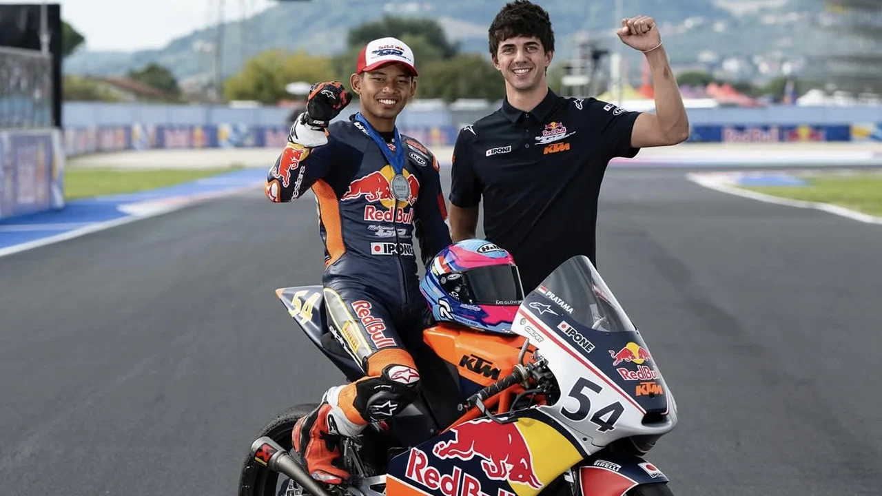 Veda Ega Pratama Sukses Menyalip Hakim Danish di Moto3 Jerman 2026