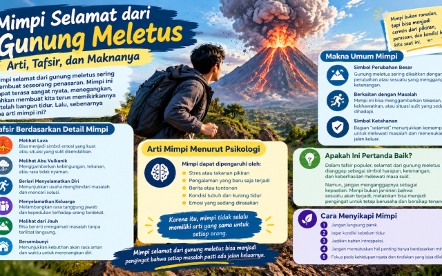 Mimpi Selamat dari Gunung Meletus