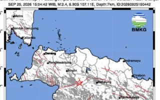 Gempa M 5,3 Guncang Selat Sunda Dini Hari, Getaran Terasa hingga Tangsel dan Sumatera